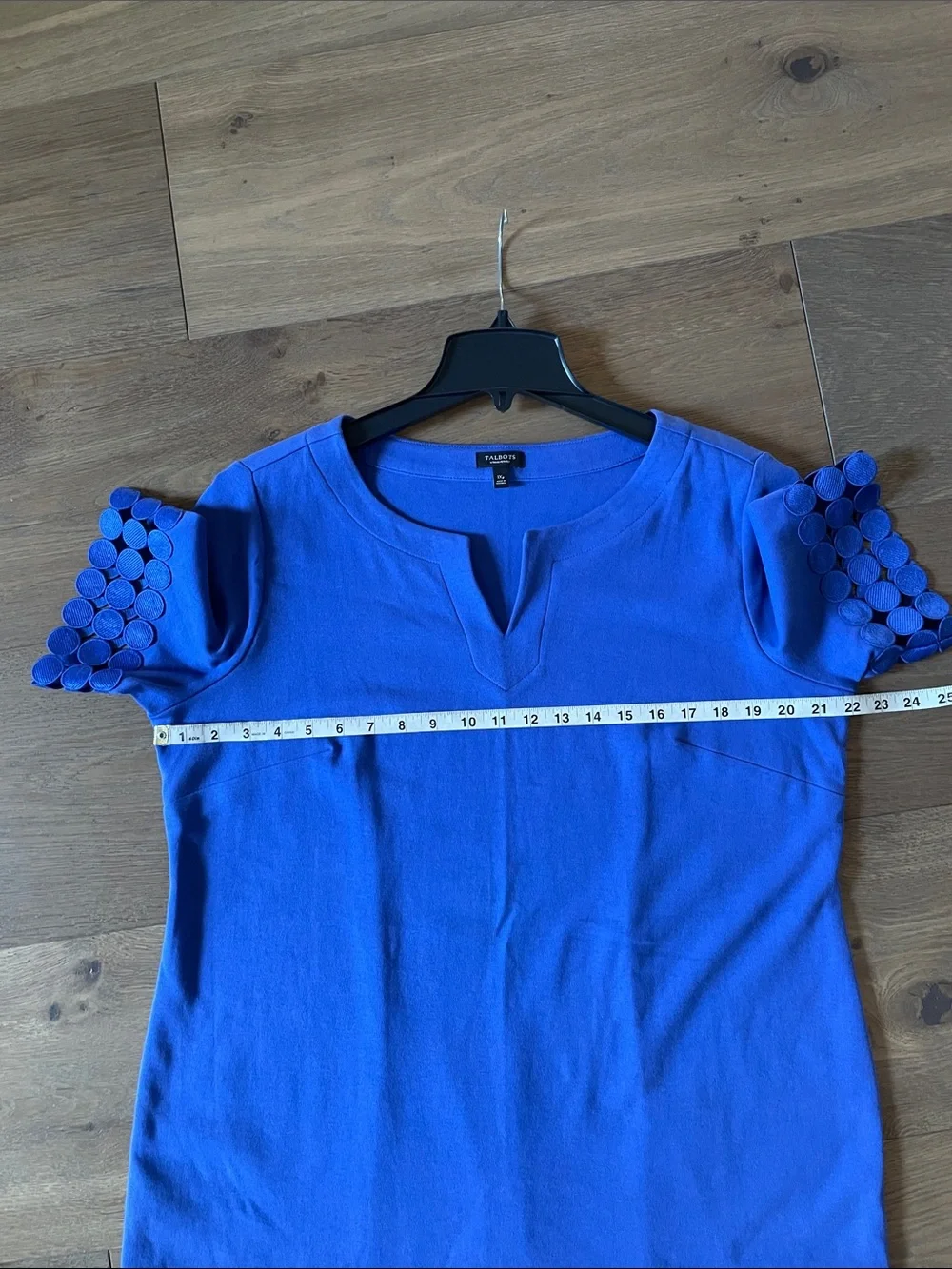 Talbots LACE ELBOW SHIFT DRESS BLUE SIZE 1XP